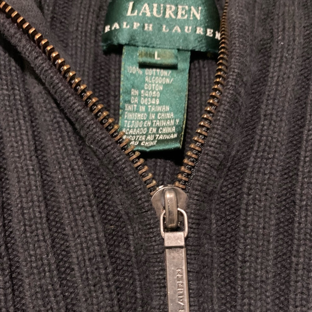 Ralph Lauren designer quarter zip sweater. Women’s size large.
